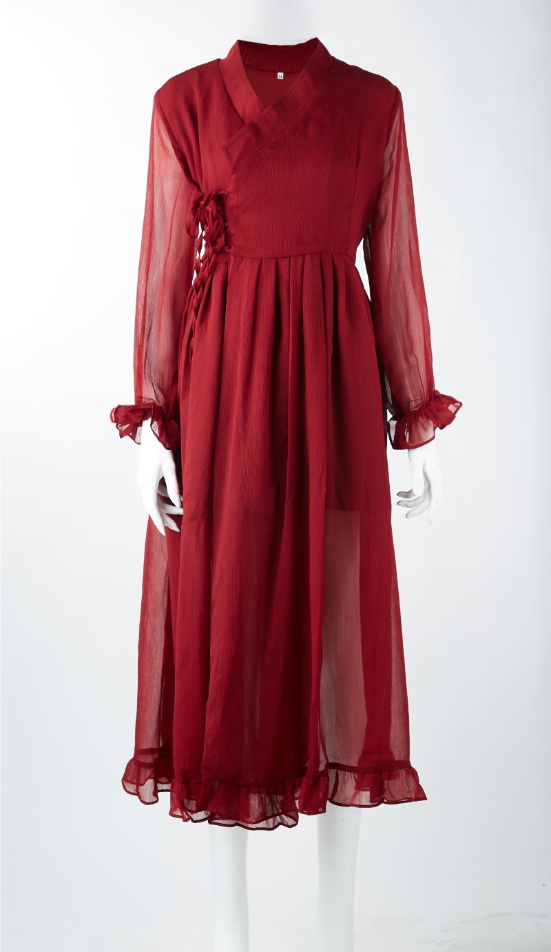 连衣裙 burgundy 彩色图像-S28L8